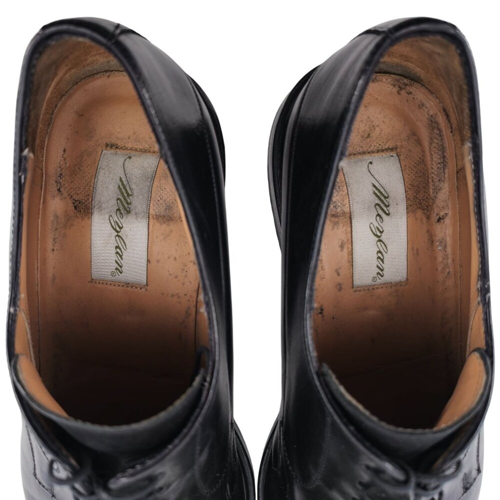 Mezlan Spain Mens size 11 Dress Shoes Black Leather Cap-toe Derby Oxfords Formal - Picture 5 of 12